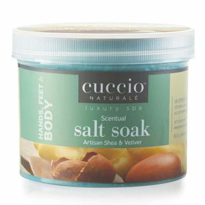 Cuccio Scentual Salt Soak Artisan Shea & Vetiver 29 oz #3268