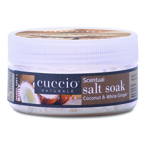 Cuccio Scentual Sel de Bain 1,6 oz Noix de Coco & Gingembre Blanc 3291