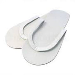 Pantoufles antidérapantes Ikonna blanches 12 paires DTS-SR-W 12695