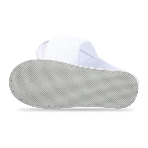 Pantoufle en éponge, Bout ouvert - Blanc 26035