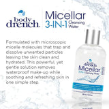 Eau micellaire nettoyante 3-en-1 Bodydrench 250 ml - 67743