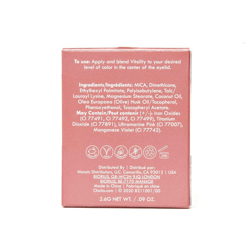 Chella Vitality Recharge Fard à Paupières Nacré - Doré 2.6g 211001