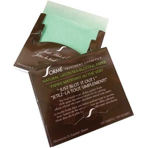 Sorme Natural Green Tea Papier Matifiant 100 Feuilles #BPGT