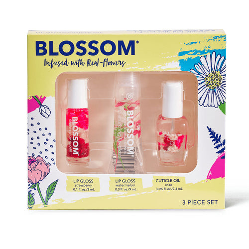 Blossom Lip Gloss/Cuticle Oil 3 Piece Gift Set BLGS4 50004