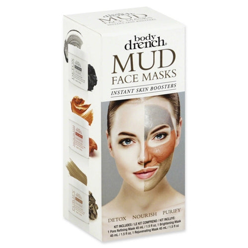 Bodydrench Masque de boue pour le visage Soins instantanés pour la peau (lot de 3) 10170