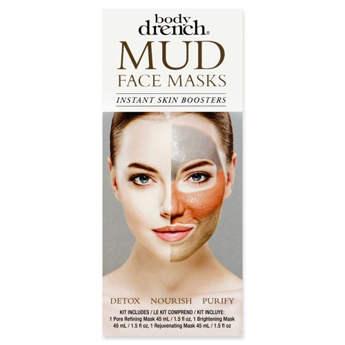 Bodydrench Masque de boue pour le visage Soins instantanés pour la peau (lot de 3) 10170