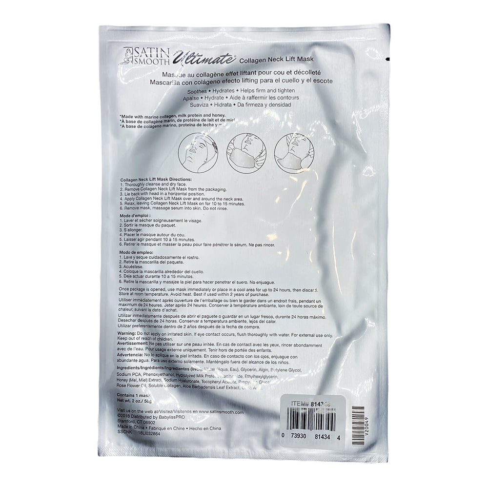 Masques liftants pour le cou au collagène Satin Smooth Ultimate 814348