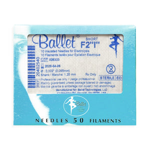 Ballet Insulated Electrolysis Needles 50PK F2"I" 02521