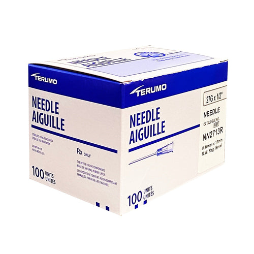 Terumo Needle 27G x 1/2", 0.40mm x 13mm 100 units NN2713R