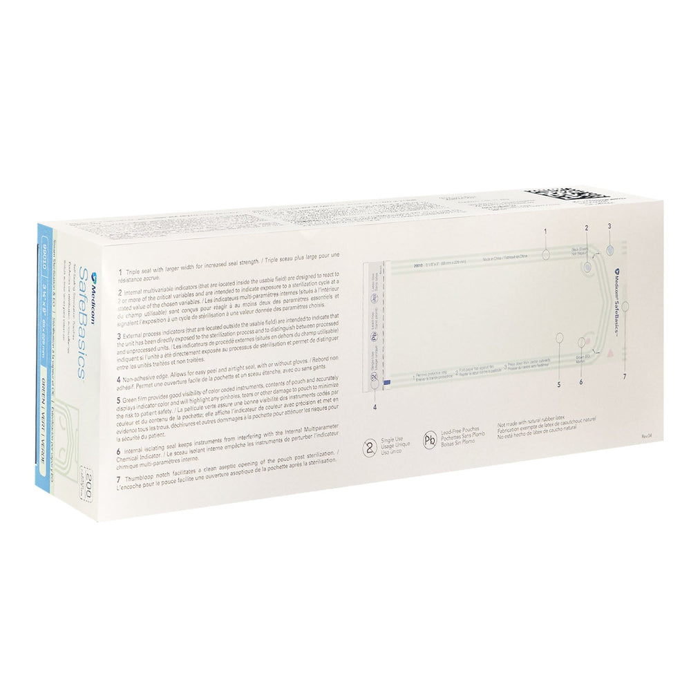 Medicom SafeBasic Sterilization Pouches 3.5"x9" 99010