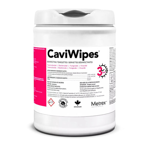 Metrex CaviWipes 160 Pre-Saturated Towelettes 6"x6.75" 1100