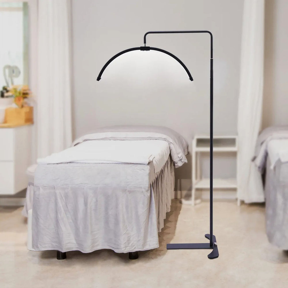 Lampadaire Ikonna Half Moon noir avec strass LMP-HMS-B