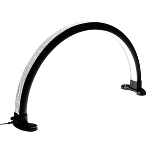 Lampe de bureau demi-lune Ikonna avec strass noirs LMP-HM-B