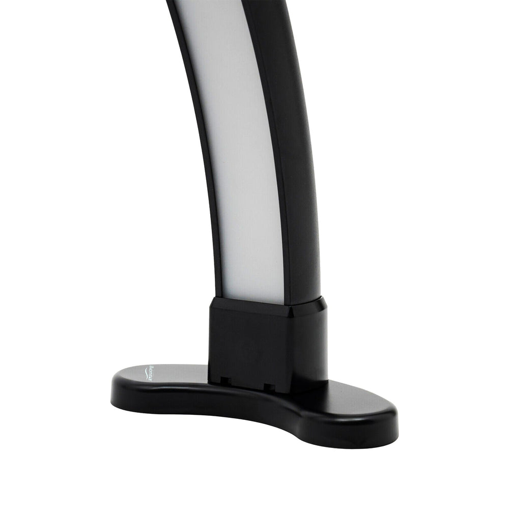 Lampe de bureau demi-lune Ikonna avec strass noirs LMP-HM-B