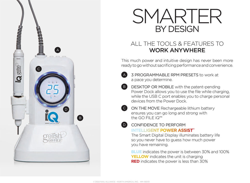 Lime Électrique Intelligente Gelish Go File IQ 1168226