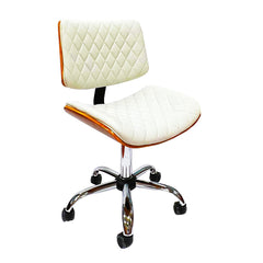 Wooden Back Diamond Chair White High Piston 6054-WHT