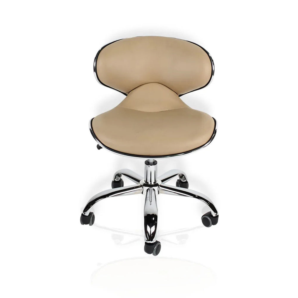 Tabouret J&A Euro Pedi/Mani - Beige Taupe - Vérin Haut