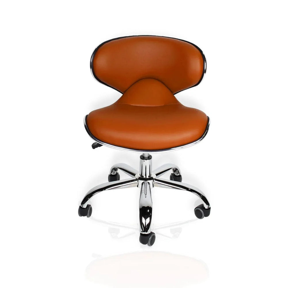 Tabouret J&A Euro Pedi/Mani - Piston Haut Rouge Orange Bridge