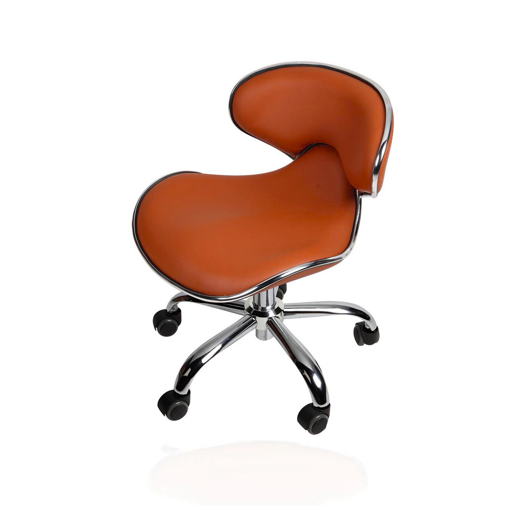 Tabouret J&A Euro Pedi/Mani - Piston Haut Rouge Orange Bridge