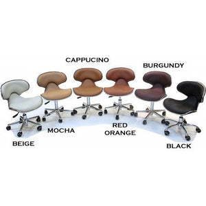 Tabouret de pédicure/manucure J&A Euro - Piston haut bordeaux