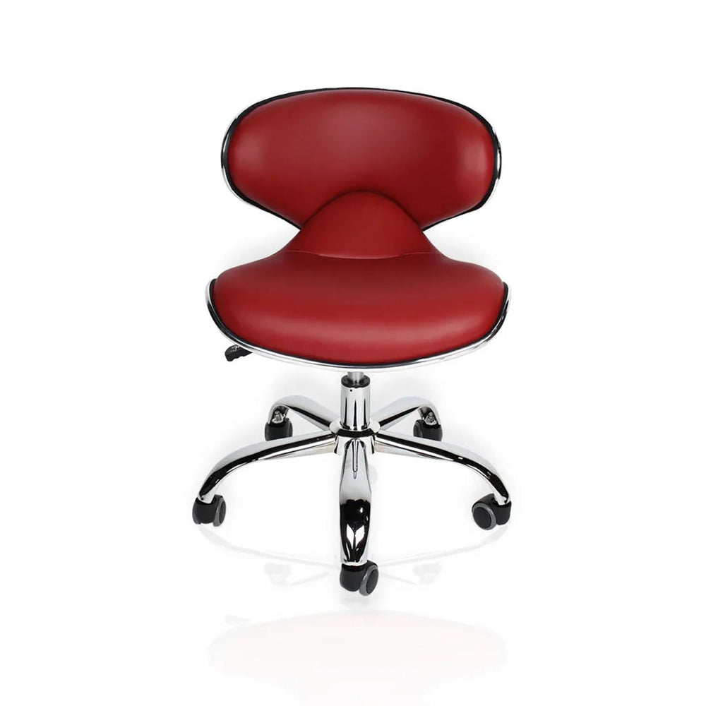 Tabouret de pédicure/manucure J&A Euro - Rouge Terre - Vérin Haut