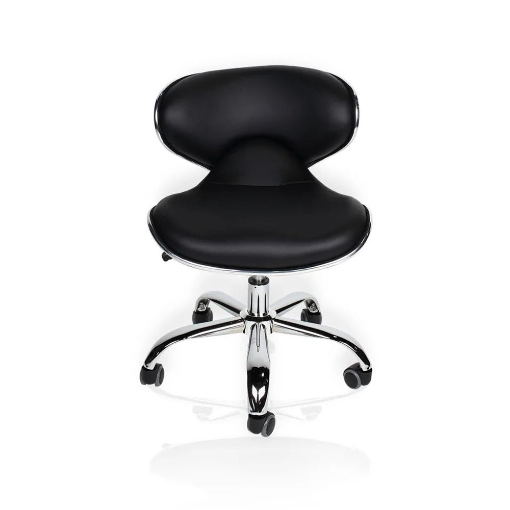 Tabouret Euro Pedi/Mani J&A - Noir - Piston court