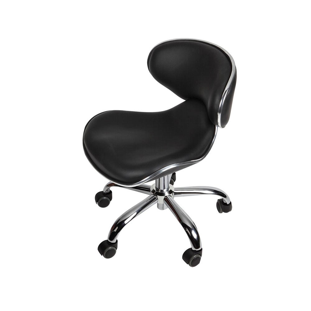 Tabouret Euro Pedi/Mani J&A - Noir - Piston court
