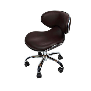 Tabouret pédicure/manucure J&A Euro - Chocolat - Vérin court