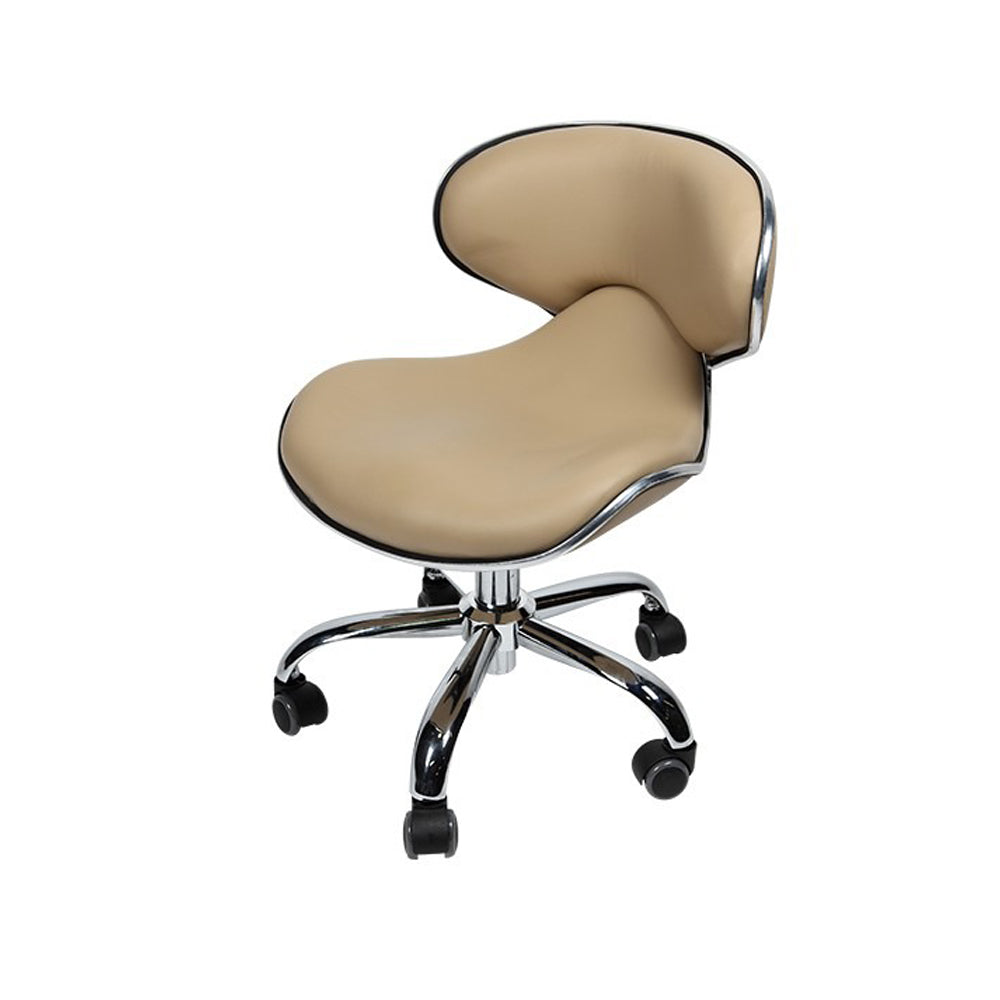 Tabouret Euro Pedi/Mani J&A - Beige Taupe - Piston bas