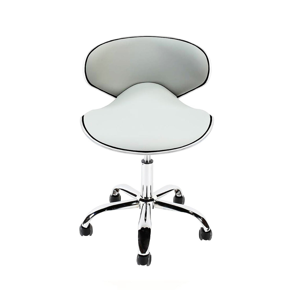 Tabouret J&A Euro Pedi/Mani - Blanc - Piston Haut