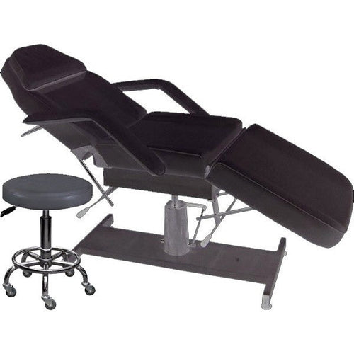 Hydraulic Facial Bed With Stool - Black ZD-822