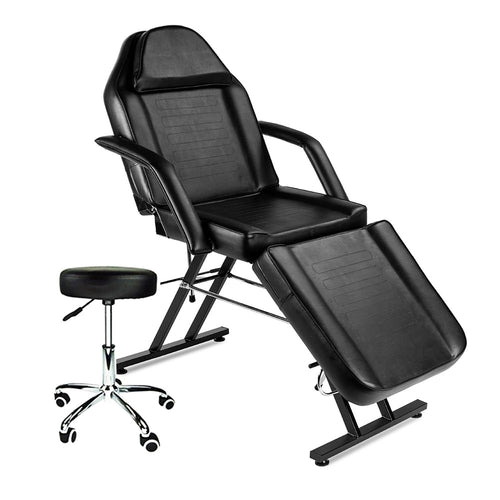 Lit esthétique avec tabouret - Noir ZD-813