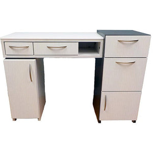 Esprimere Manicure Station 44L"x17.5W"x30H" White NS415