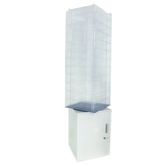 JJP Spin Polish Display 17L"x17W"x72H. White Gloss.