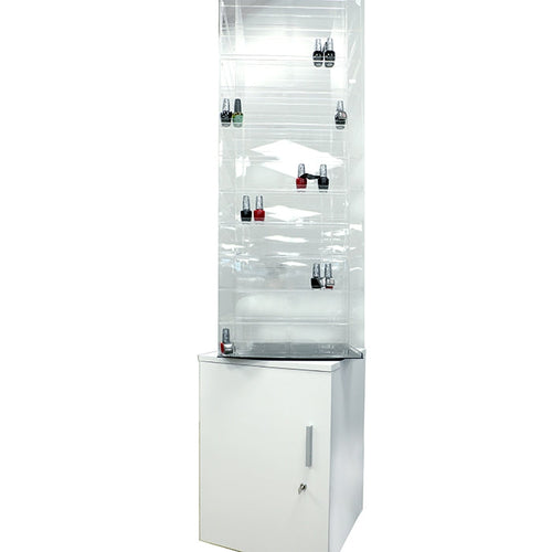 JJP Présentoir à filer 17L"x17W"x72H. Blanc brillant.