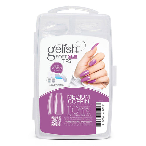 Gelish Embouts en gel souple transparent Cercueil moyen 110 embouts 1270006