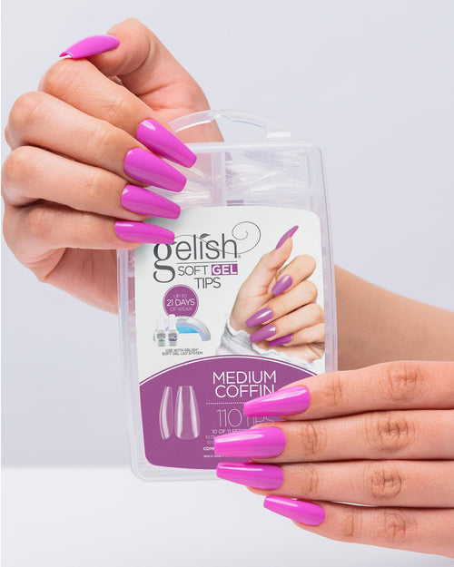 Gelish Embouts en gel souple transparent Cercueil moyen 110 embouts 1270006