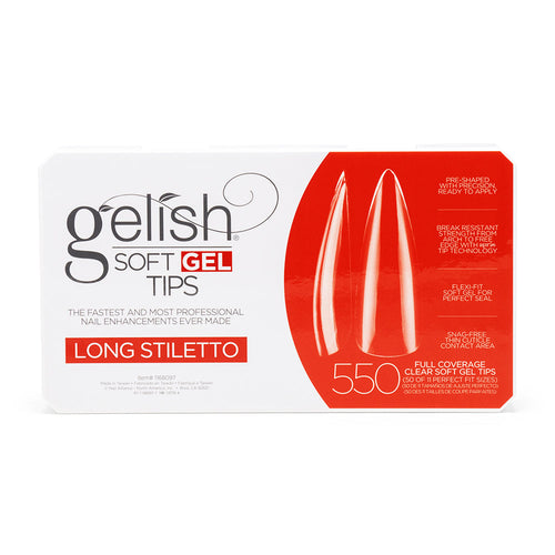 Gelish Embouts en gel souple transparent Stiletto long 550 embouts 1168097