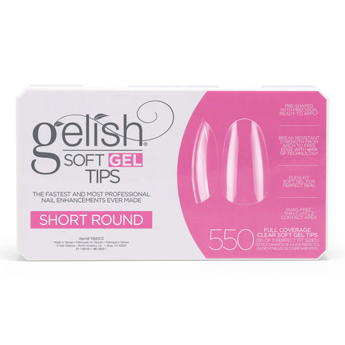 Gelish Capsules de gel souple transparent Courtes et rondes 550 capsules 1168103