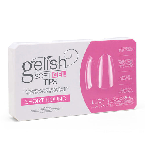 Gelish Capsules de gel souple transparent Courtes et rondes 550 capsules 1168103