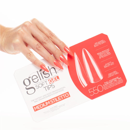 Gelish Capsules de gel souple transparent Stiletto moyen 550 capsules 1168160