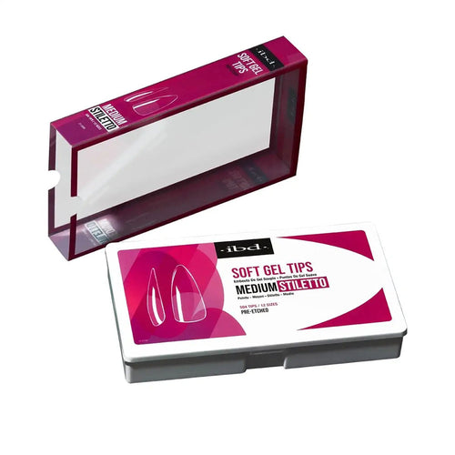 IBD Soft Gel Tips 504 tips 12 tailles – Stiletto medium 36204