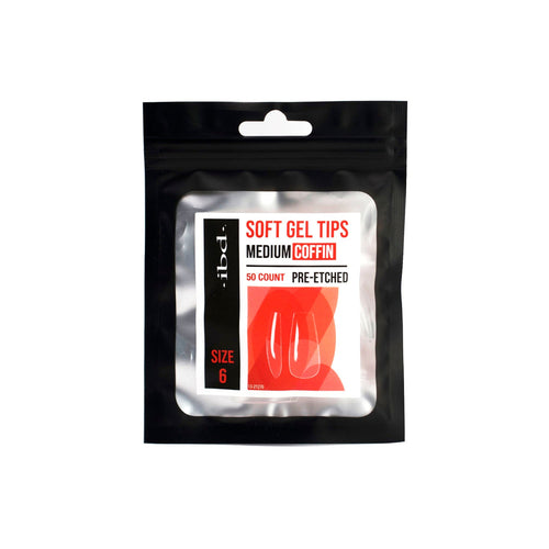 IBD Soft Gel Tips 50 unités Cercueil Moyen Taille 6 37470
