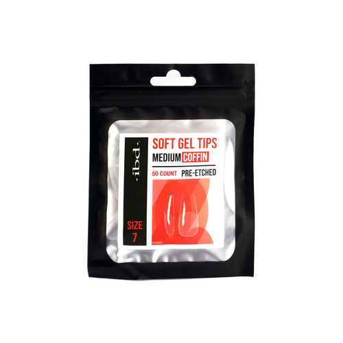 IBD Soft Gel Tips 50ct Medium Coffin Taille 7 37471