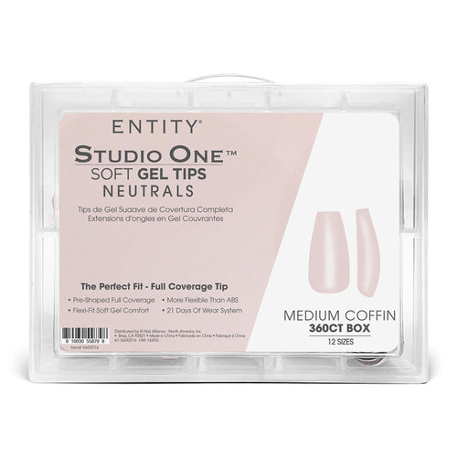 Entity Soft Gel Tips Cercueil Moyen 360 CT Nude Clair 5600016