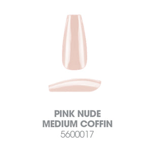 Entity Soft Gel Tips Medium Coffin 360CT Pink 5600017