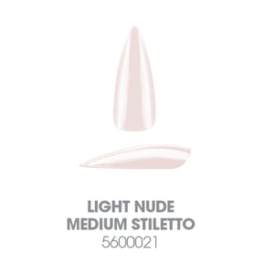 Entity Soft Gel Tips Medium Stiletto 360CT Light Nude 600021