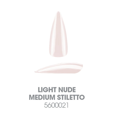 Entity Soft Gel Tips Stiletto Moyen 360CT Nude Clair 600021