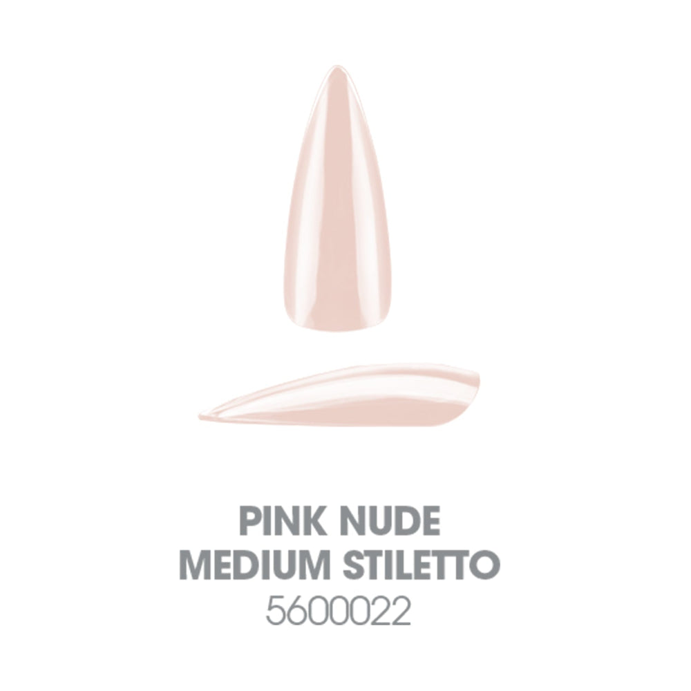 Entity Soft Gel Tips Medium Stiletto 360CT Pink 5600022