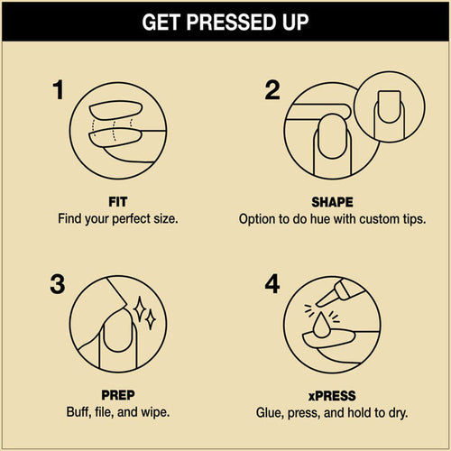 OPI xPRESS/ON Press On Nails Tips Effect - Break The Gold L